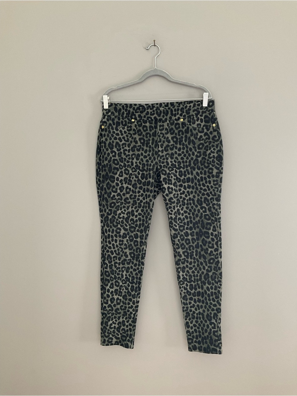 Michael Kors, Green & Black, Leopard Print, Pants